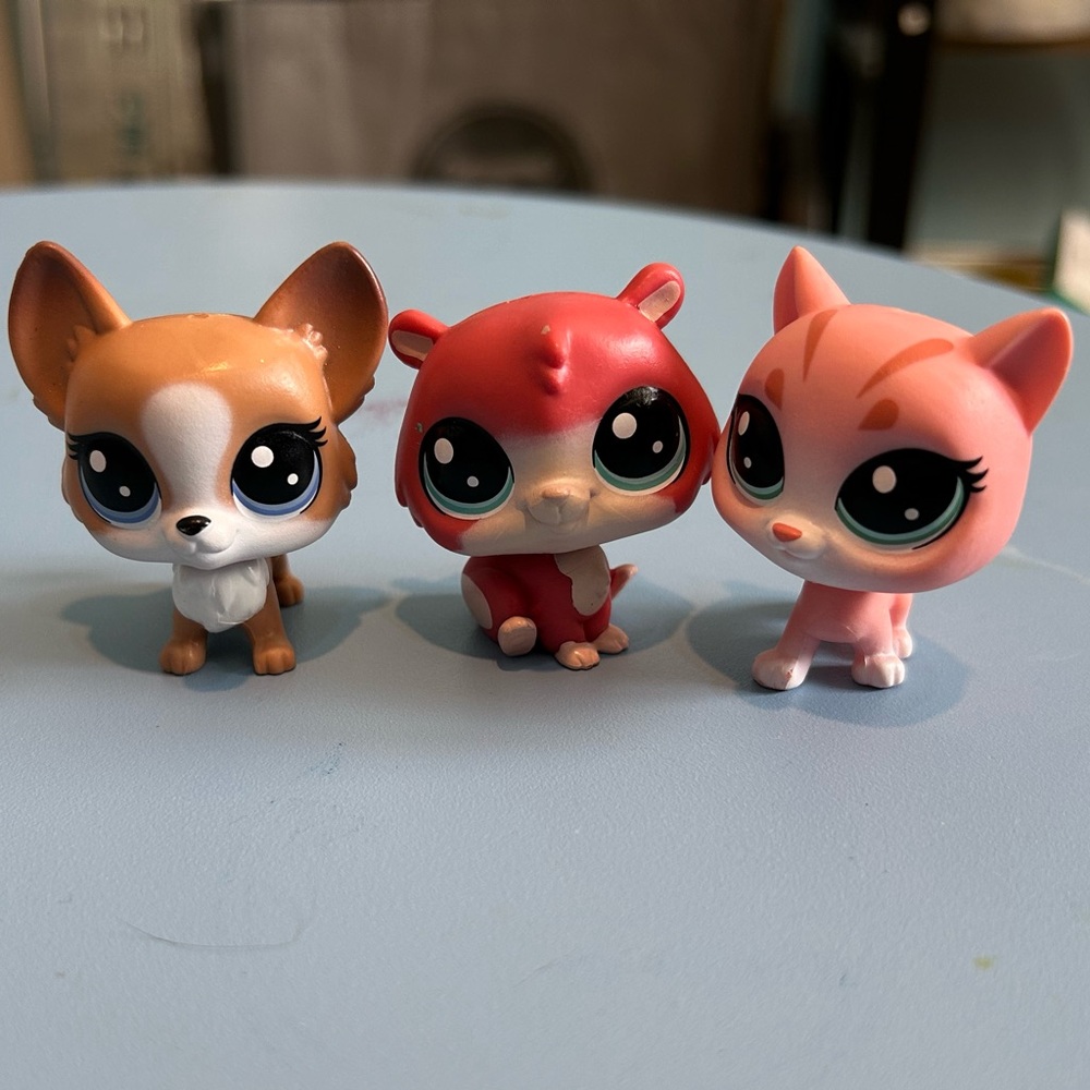 Littlest Pet Shop Corgi, Hamster(free) and Cat